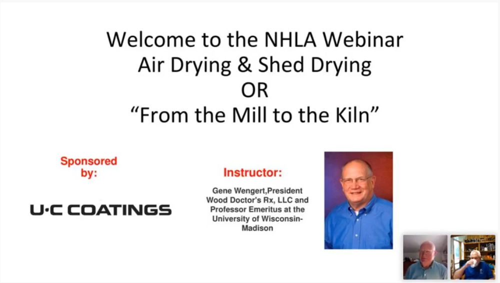 Webinar - Proper Air & Shed Drying of Lumber Prior to the Kiln Drying Process taught by Dr. Gene Wengert